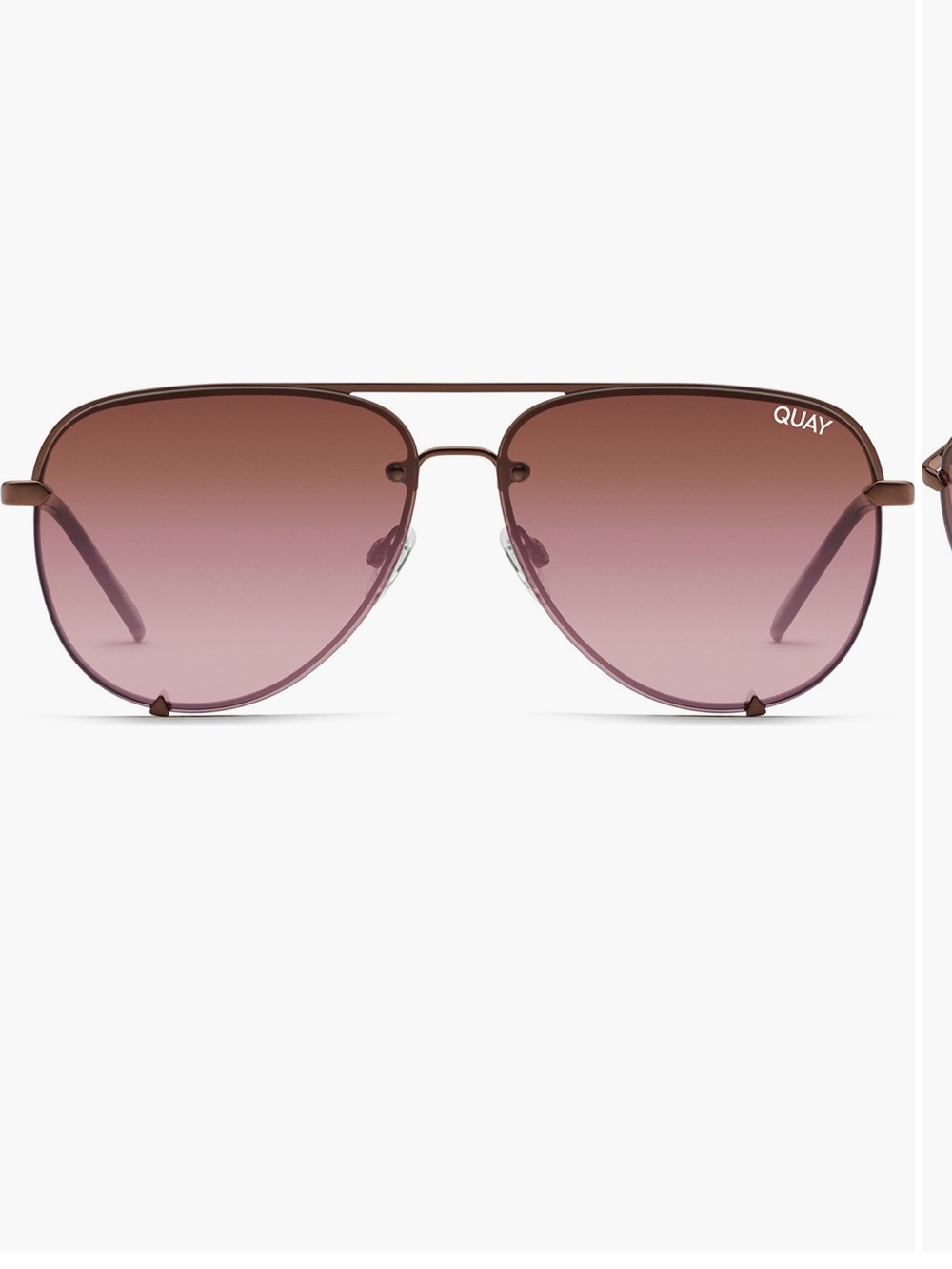 QUAY High Key Mini Rimless Sunglasses